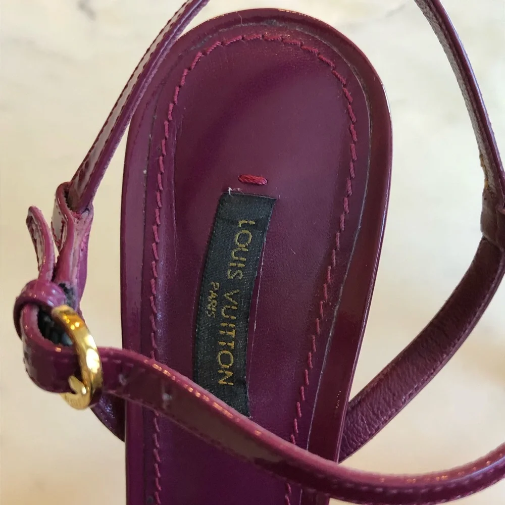 Louis Vuitton Rita Sandal 8cm 37.5 Framboise - Picture 8 of 16